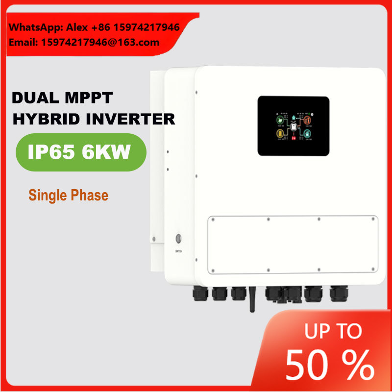 Off Grid Solar Inverter 48V 6000W - IP65 48V 6KW 単相低電圧ハイブリッドソーラーインバーター 6000W 6KVA