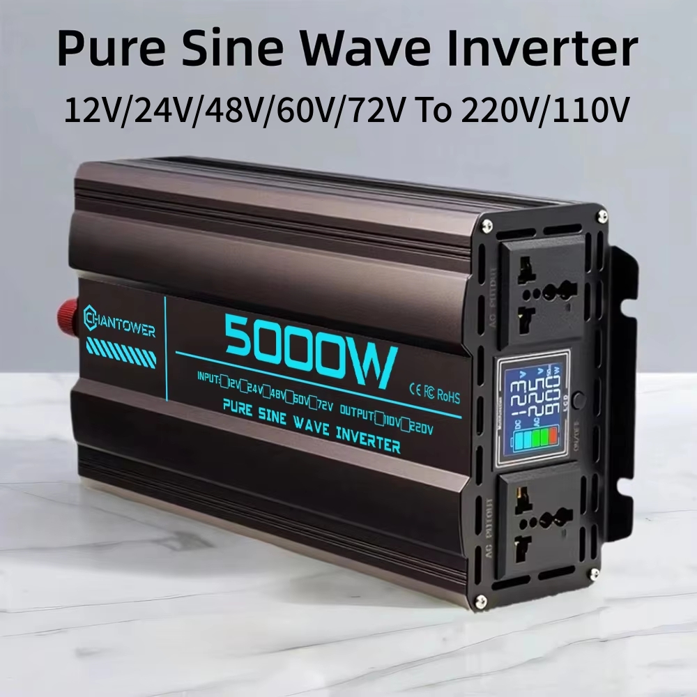 Pure Sine Wave Inverter 5000W 48V 220V - 純粋正弦波インバーター DC 12V/24V/48V/60V/72V から AC 220V/110V
