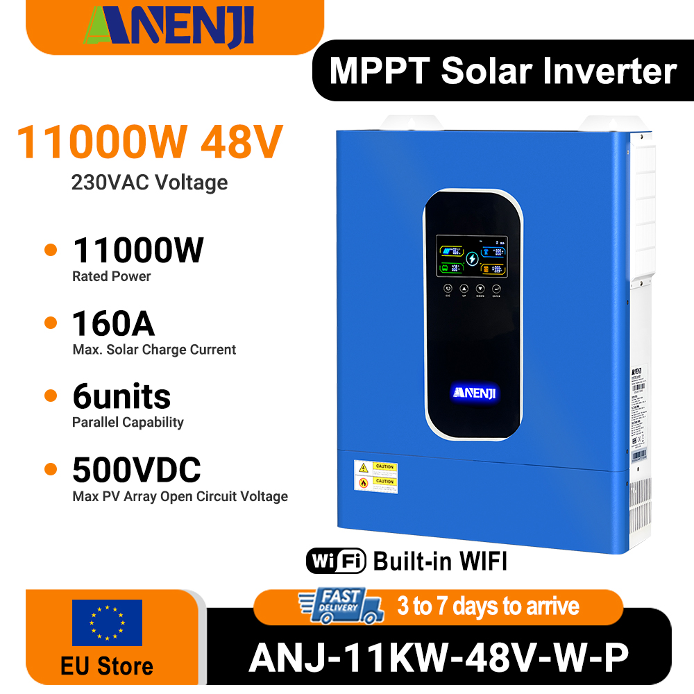 ANENJI 11KW 48V ハイブリッドソーラーインバー - Hybrid Solar Inverter 5.5Kw Mppt 48V のレビューと価格