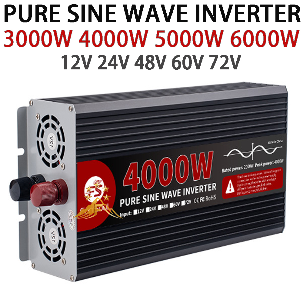 リアルパワー 純正弦波インバーター 4000W 5000W  - Pure Sine Wave Inverter 5000W 48V 220V のレビューと価格